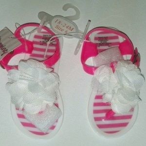 Pink and White Baby Girl Sandals